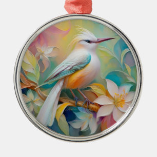 Adorno Metálico Pájaro de Fantasía Rumped Dorado