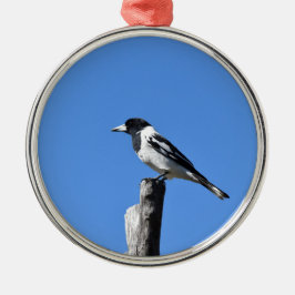 ADORNO METÁLICO PÁJARO DEL CARNICERO EN UN POSTE EN AUSTRALIA