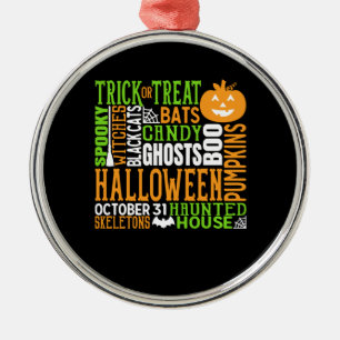 Adorno Metálico Palabra de Halloween Salto Colorful Cute Spider Ca