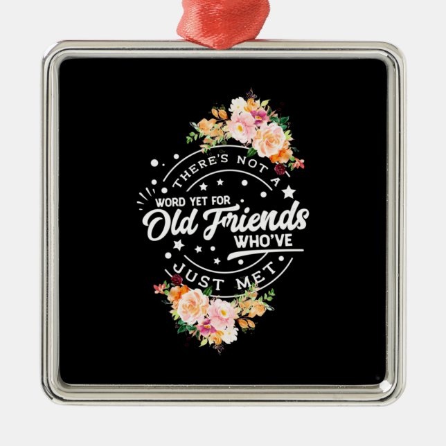 Adorno Metálico Palabra todavía para viejos amigos (Frente)