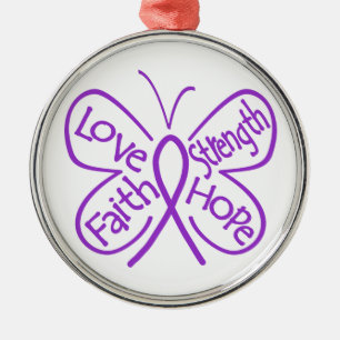 Adorno Metálico Palabras inspiradoras de la mariposa de la