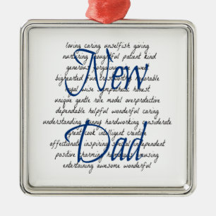 Adorno Metálico Palabras para nuevo papá