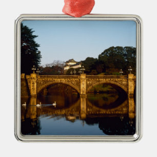 Adorno Metálico Palacio Imperial, Puente Nijubashi, Tokio, Japón