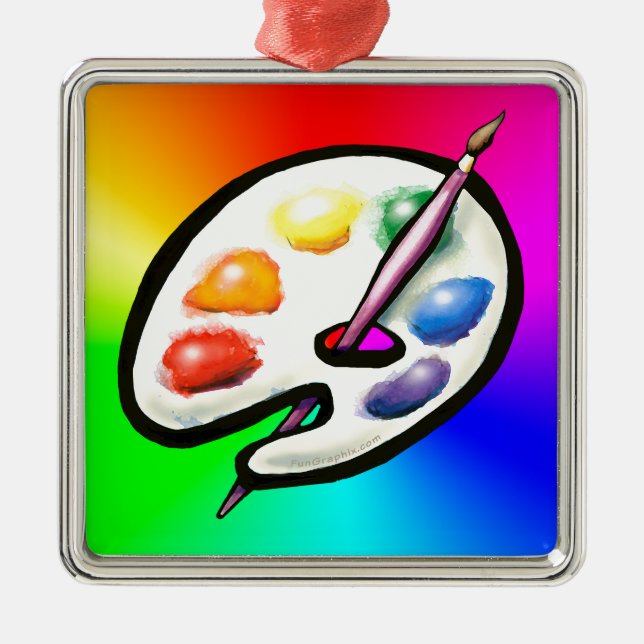 Adorno Metálico Paleta de artistas (Frente)