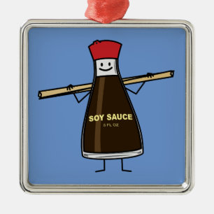 Adorno Metálico Palillos del asiático del condimento de la botella