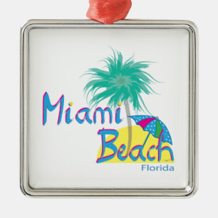 Adorno Metálico Palm and sun de Miami Beach