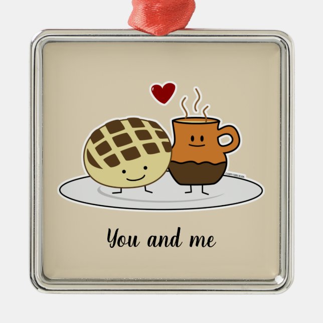 Adorno Metálico Pan dulce de pan caliente chocolate Pan dulce conc (Frente)