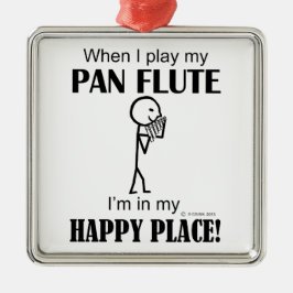 Adorno Metálico Pan Flute Happy Place