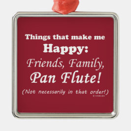 Adorno Metálico Pan Flute me hace feliz