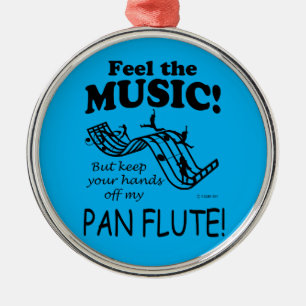 Adorno Metálico Pan Flute Siente La Música
