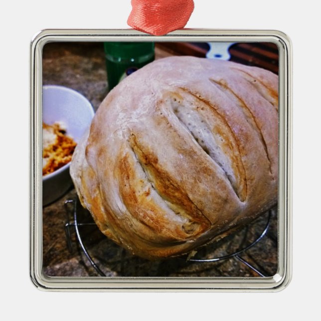 Adorno Metálico Pan y pasta al horno frescos (Frente)