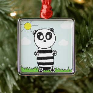 Adorno Metálico Panda Kids