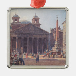 Adorno Metálico Panteón y Piazza della Rotonda en Roma, Italia