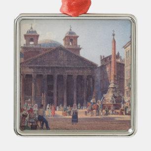 Adorno Metálico Panteón y Piazza della Rotonda en Roma, Italia