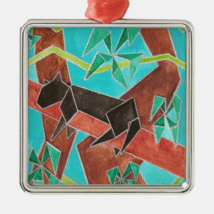 Adorno Metálico Pantera de la selva Arte abstracto original