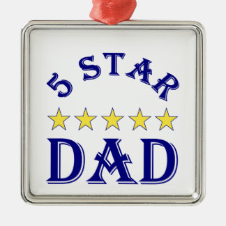 Adorno Metálico Papá Cinco Estrellas