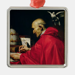 Adorno Metálico Papa Gregory el grande