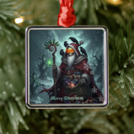 Adorno Metálico Papá Noel Oscuro de las Sombras – Esqueleto de Nav