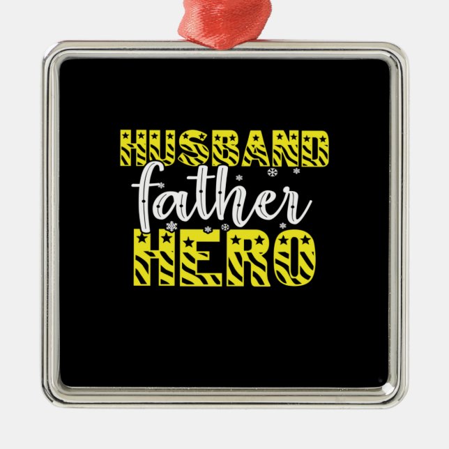 Adorno Metálico Papi Gift Husband Padre Hero (Frente)
