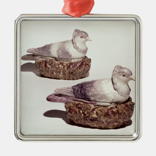 Adorno Metálico Par de tureens de cerámica de Staffordshire (Frente)