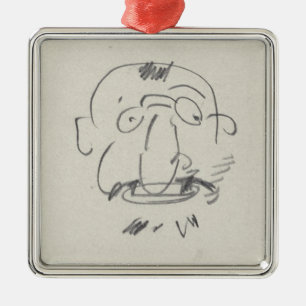 Adorno Metálico Par Lui-Meme (lápiz de Lautrec de la carga en el