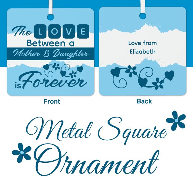 Adorno Metálico Para mamá Madre y hija azul para siempre (Subido por el creador)