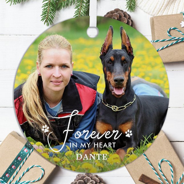Adorno Metálico Para siempre en mi foto de perro Mascota Personali (Subido por el creador)