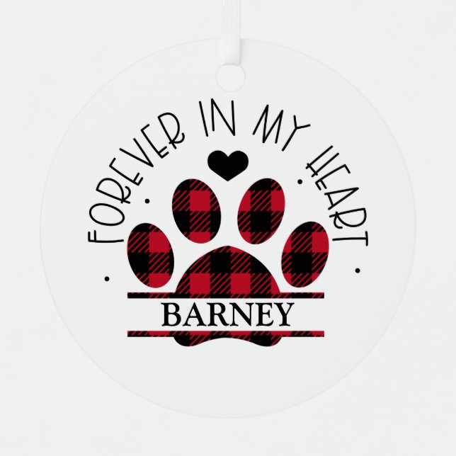 Adorno Metálico Para siempre en mi gato, perro, Mascota conmemorat (Anverso)