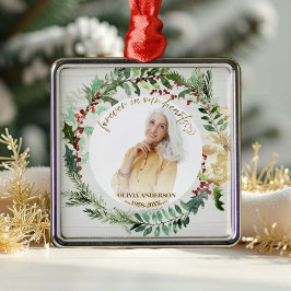 Adorno Metálico Para siempre en nuestros corazones | Memorial foto