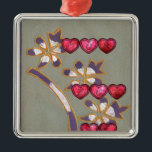 Adorno Metálico Para ti desde mí: Hermoso diseño de Corazones Flor<br><div class="desc">Para ti de mí: el diseño de hermosos Corazones Florales Celebra el amor y el afecto con el "Para ti de mí: el hermoso diseño de los Corazones Florales". Esta obra combina con gusto elementos florales y mensajes sentidos, lo que la convierte en un regalo perfecto o una pieza decorativa....</div>