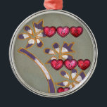 Adorno Metálico Para ti desde mí: Hermoso diseño de Corazones Flor<br><div class="desc">Para ti de mí: el diseño de hermosos Corazones Florales Celebra el amor y el afecto con el "Para ti de mí: el hermoso diseño de los Corazones Florales". Esta obra combina con gusto elementos florales y mensajes sentidos, lo que la convierte en un regalo perfecto o una pieza decorativa....</div>