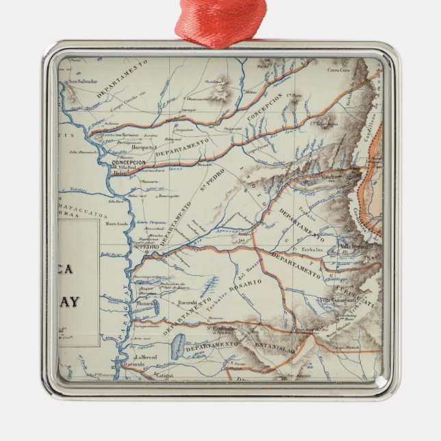 Adorno Metálico Paraguay (Frente)