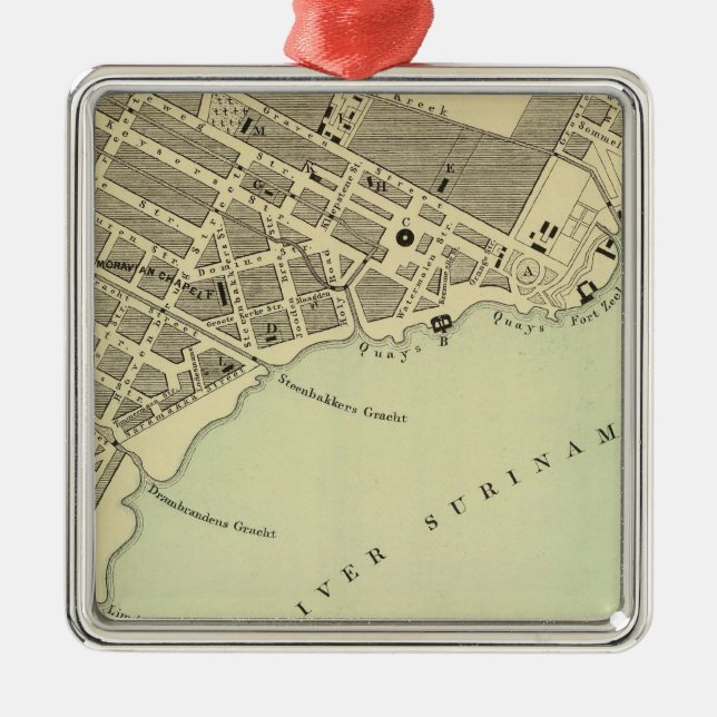 Adorno Metálico Paramaribo Surinam (Frente)