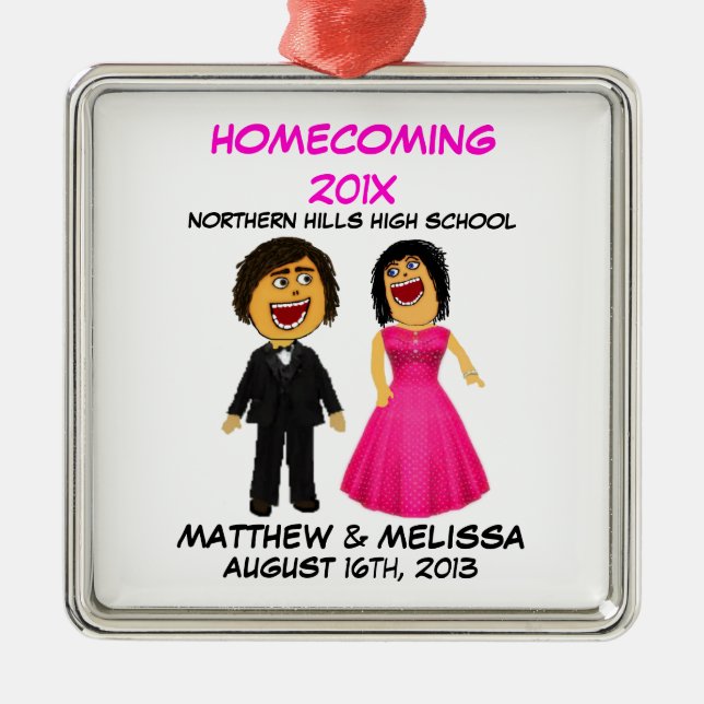 Adorno Metálico Pareja de danza de Personalizado personalizado (Frente)