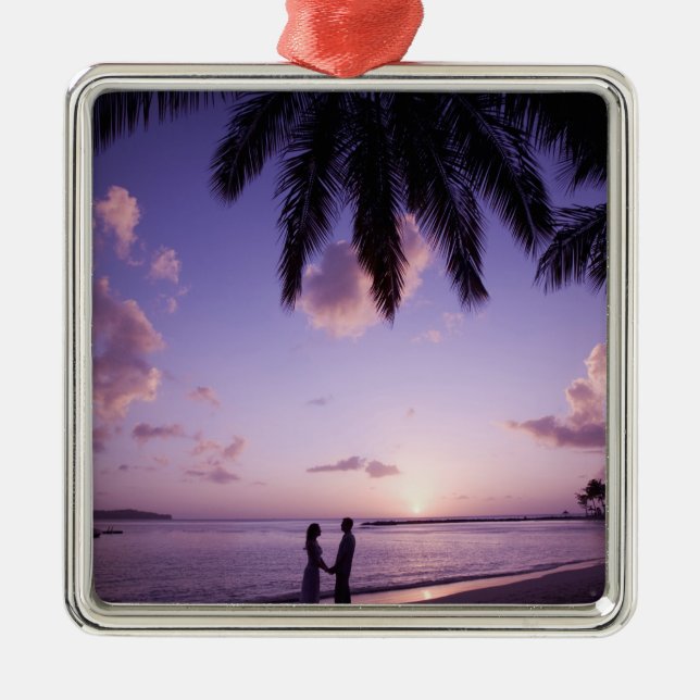 Adorno Metálico Pareja en la playa, Windjammer Landing, Santa Lucí (Frente)