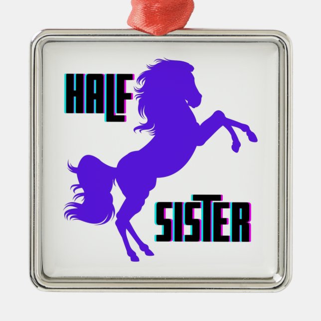 Adorno Metálico Parentesco De Pony Púrpura De Mitad De Hermandad (Frente)