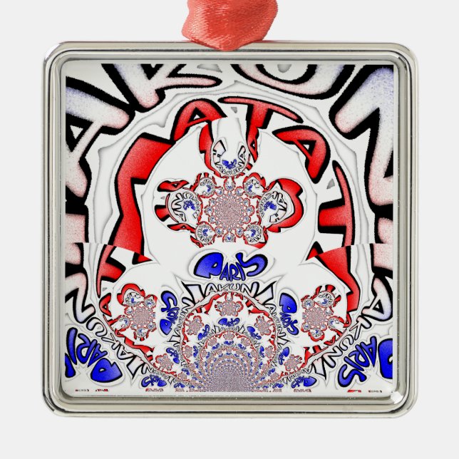 Adorno Metálico París hermoso diseño de comillas de texto (Frente)