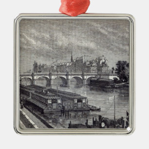 Adorno Metálico París moderna: El Pont Neuf, 1845