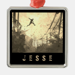 Adorno Metálico Parkour Urban Free Running Sport Nombre personaliz