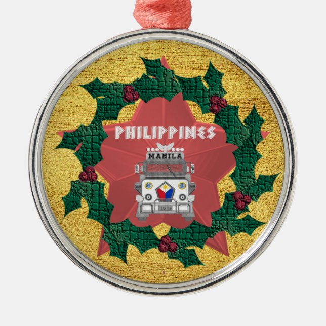 Adorno Metálico Parol, el yipni de Filipinas (Frente)