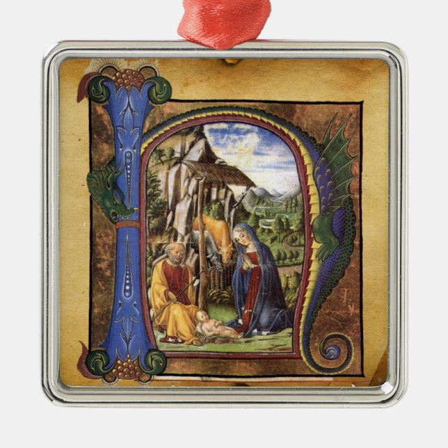 ADORNO METÁLICO PARQUE DE NAVIDADES DE NATIVITY MONOGRAM (Frente)