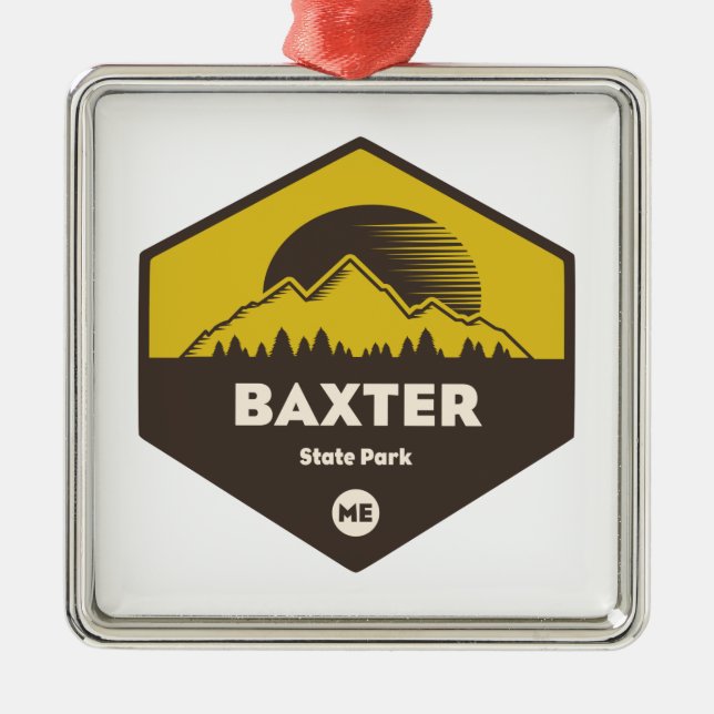 Adorno Metálico Parque Estatal Baxter, Maine (Frente)