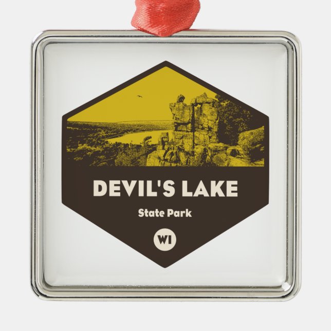 Adorno Metálico Parque Estatal Devil's Lake Wisconsin (Frente)