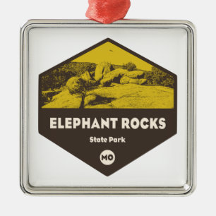 Adorno Metálico Parque estatal Elephant Rocks Missouri