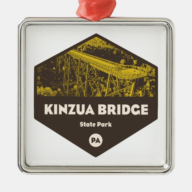 Adorno Metálico Parque Estatal Kinzua Bridge Pennsylvania (Frente)