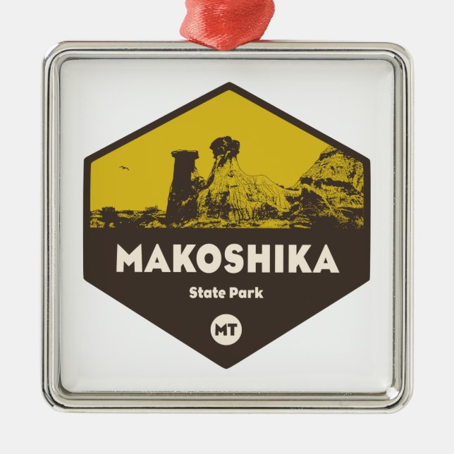 Adorno Metálico Parque estatal Makoshika, Montana (Frente)