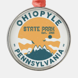 Adorno Metálico Parque Estatal Ohiopyle Pennsylvania - Retro Vinta