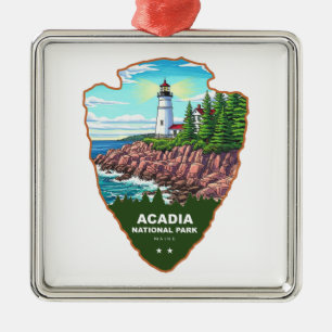 Adorno Metálico Parque Nacional Acadia Maine Arrowhead