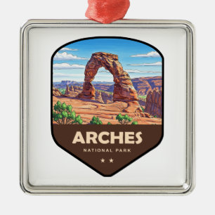 Adorno Metálico Parque Nacional Arcos Utah Escudo
