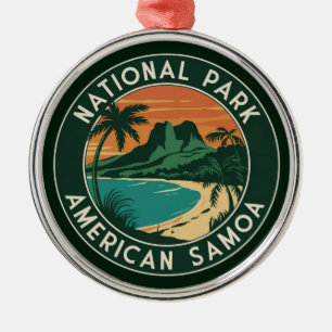 Adorno Metálico Parque Nacional del Emblema de la Ronda de Samoa A